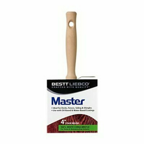 Bestt Liebco 501480600 #103 4 in. Master Stainer White China Bristle Block Brush 551480600